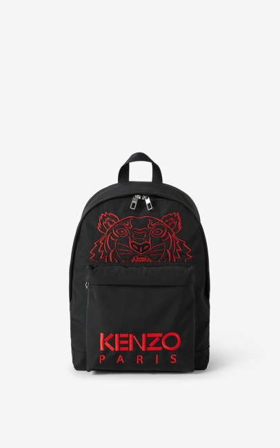 Kenzo Men Kampus Tiger Canvas Backpack Black